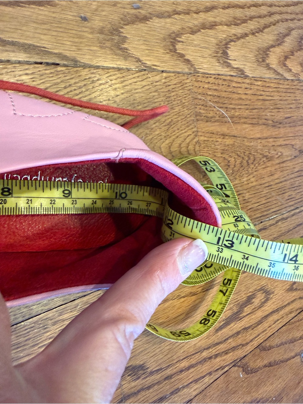 Jeffrey Campbell Pink and Red MVP Lace-Up Ballet Flats - Picture 4 of 5